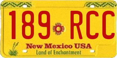 NM license plate 189RCC