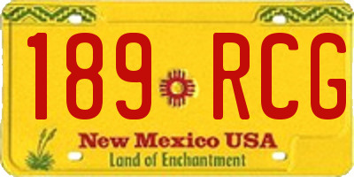 NM license plate 189RCG