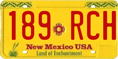 NM license plate 189RCH