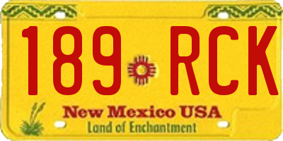 NM license plate 189RCK