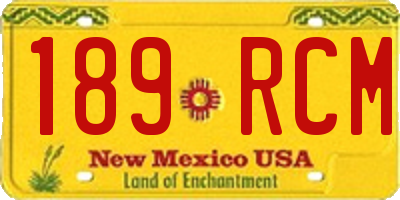 NM license plate 189RCM