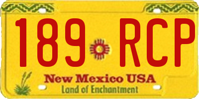 NM license plate 189RCP