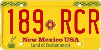 NM license plate 189RCR
