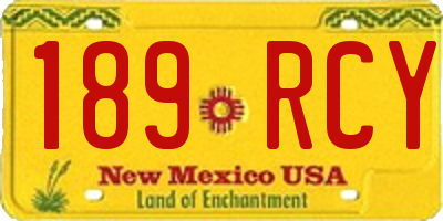NM license plate 189RCY