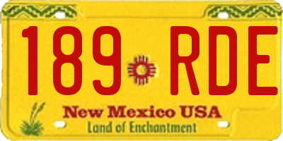NM license plate 189RDE