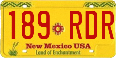 NM license plate 189RDR