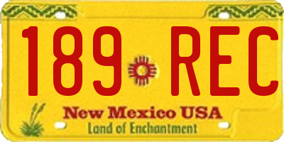 NM license plate 189REC