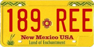 NM license plate 189REE