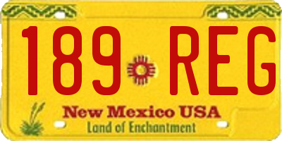 NM license plate 189REG