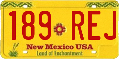 NM license plate 189REJ