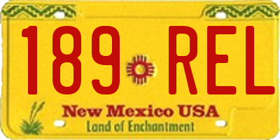 NM license plate 189REL