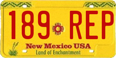 NM license plate 189REP