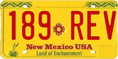 NM license plate 189REV