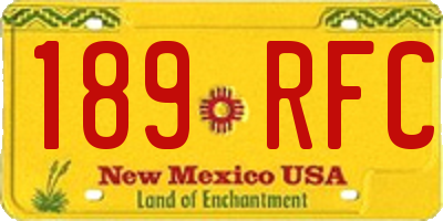 NM license plate 189RFC