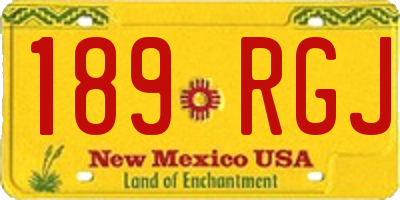 NM license plate 189RGJ