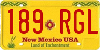NM license plate 189RGL