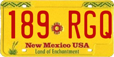 NM license plate 189RGQ