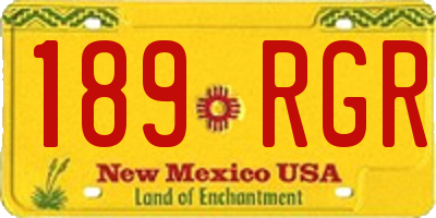 NM license plate 189RGR