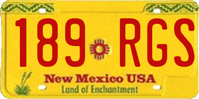 NM license plate 189RGS