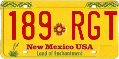 NM license plate 189RGT