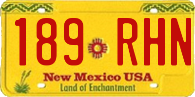 NM license plate 189RHN