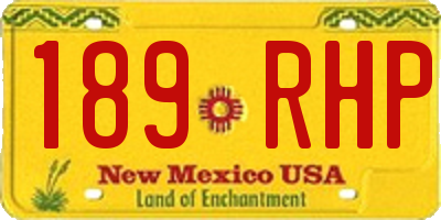 NM license plate 189RHP