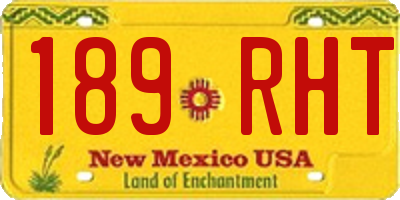 NM license plate 189RHT