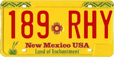 NM license plate 189RHY