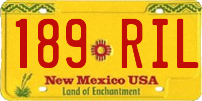 NM license plate 189RIL