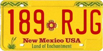 NM license plate 189RJG