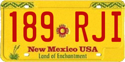 NM license plate 189RJI
