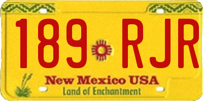 NM license plate 189RJR
