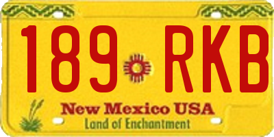 NM license plate 189RKB