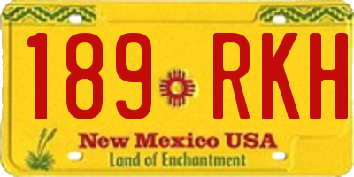 NM license plate 189RKH