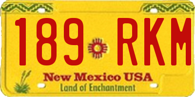 NM license plate 189RKM