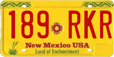 NM license plate 189RKR