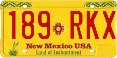 NM license plate 189RKX