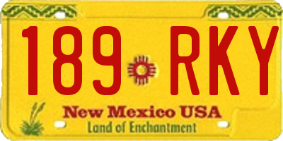 NM license plate 189RKY