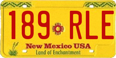 NM license plate 189RLE