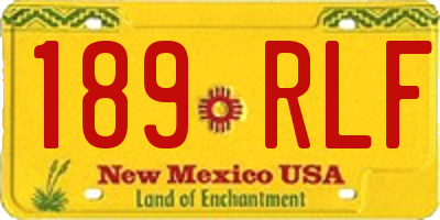 NM license plate 189RLF