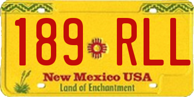 NM license plate 189RLL