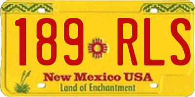 NM license plate 189RLS