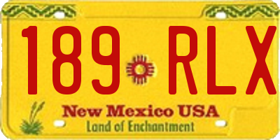 NM license plate 189RLX
