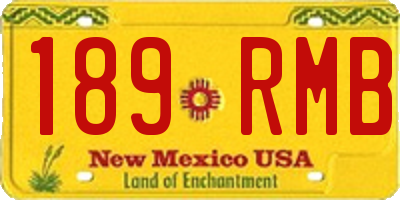 NM license plate 189RMB