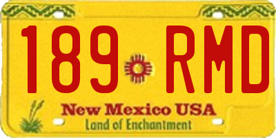 NM license plate 189RMD