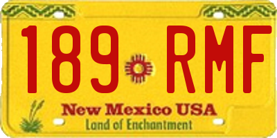 NM license plate 189RMF