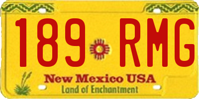 NM license plate 189RMG