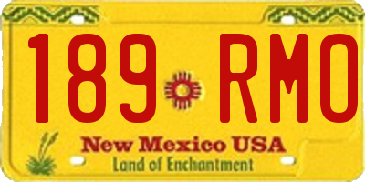 NM license plate 189RMO