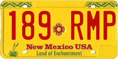 NM license plate 189RMP