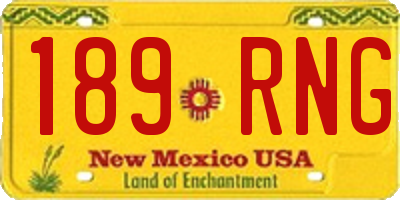 NM license plate 189RNG
